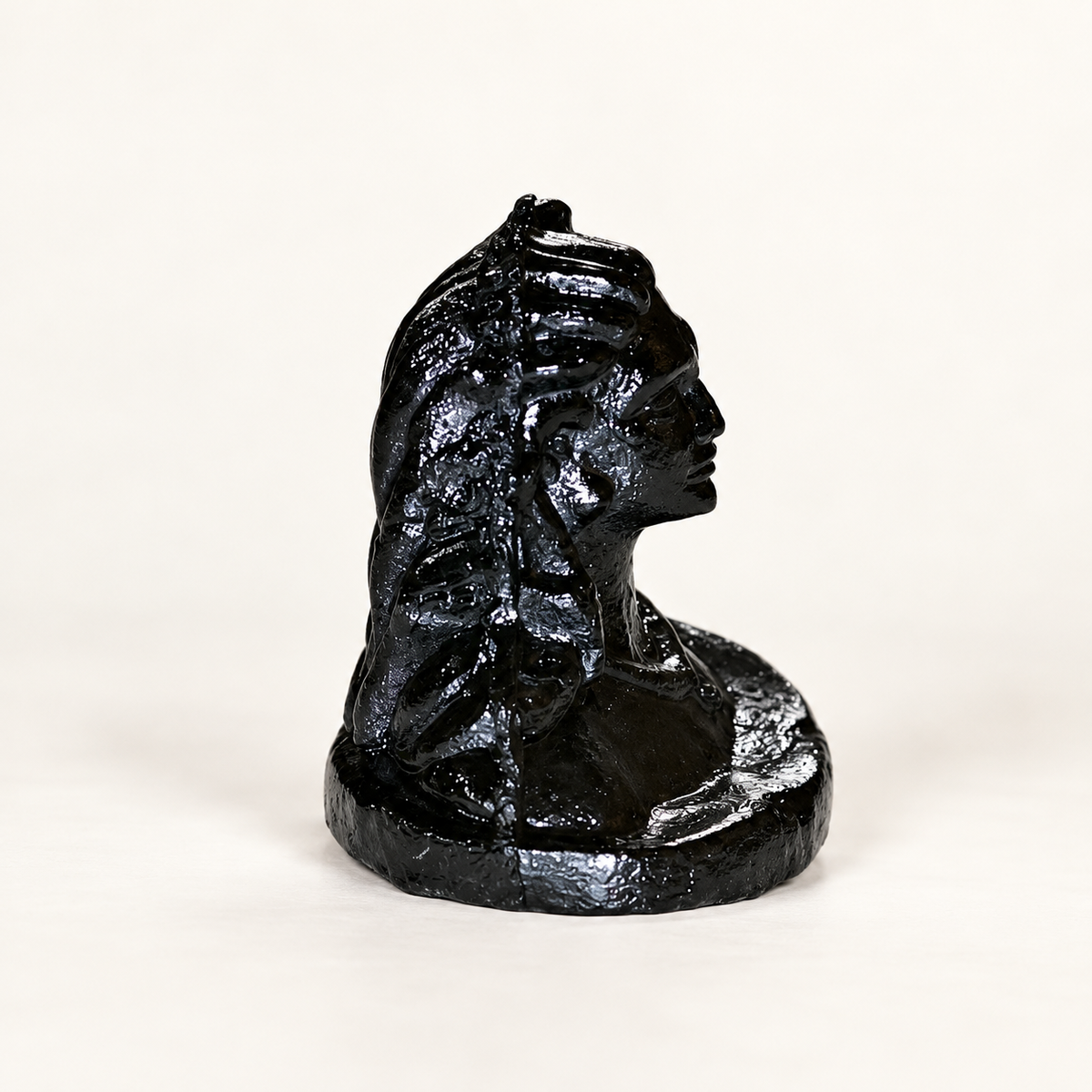 Sthula's Black Terracotta Shiva Bust Showpiece