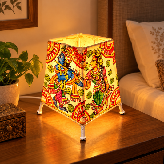 Sthula's Multicolor Radha Krishna Table Lamp