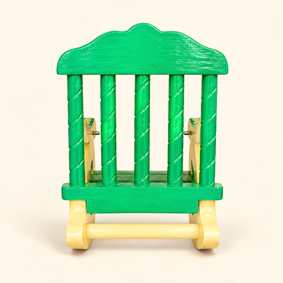 Sthula's Mint Green Cream Wooden Chair Coaster Set