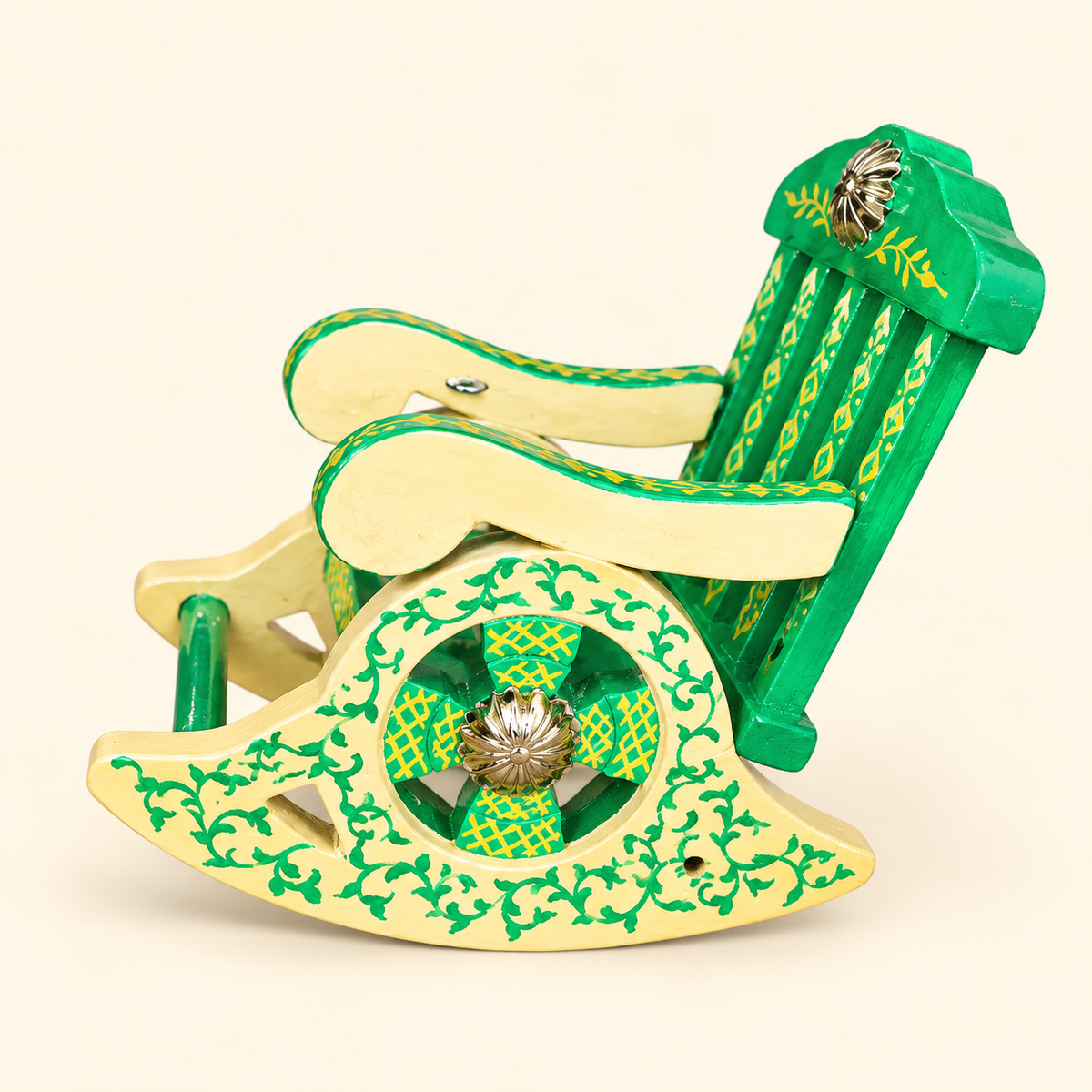 Sthula's Mint Green Cream Wooden Chair Coaster Set
