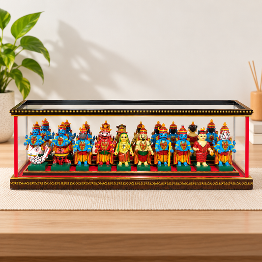 Sthula's Multicolor Traditional Indian Figurine Display Showpiece