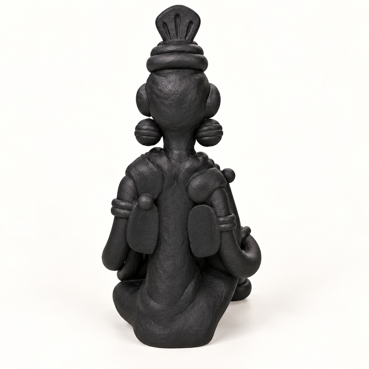 Sthula's Handmade Black Terracotta Tribal Figurine