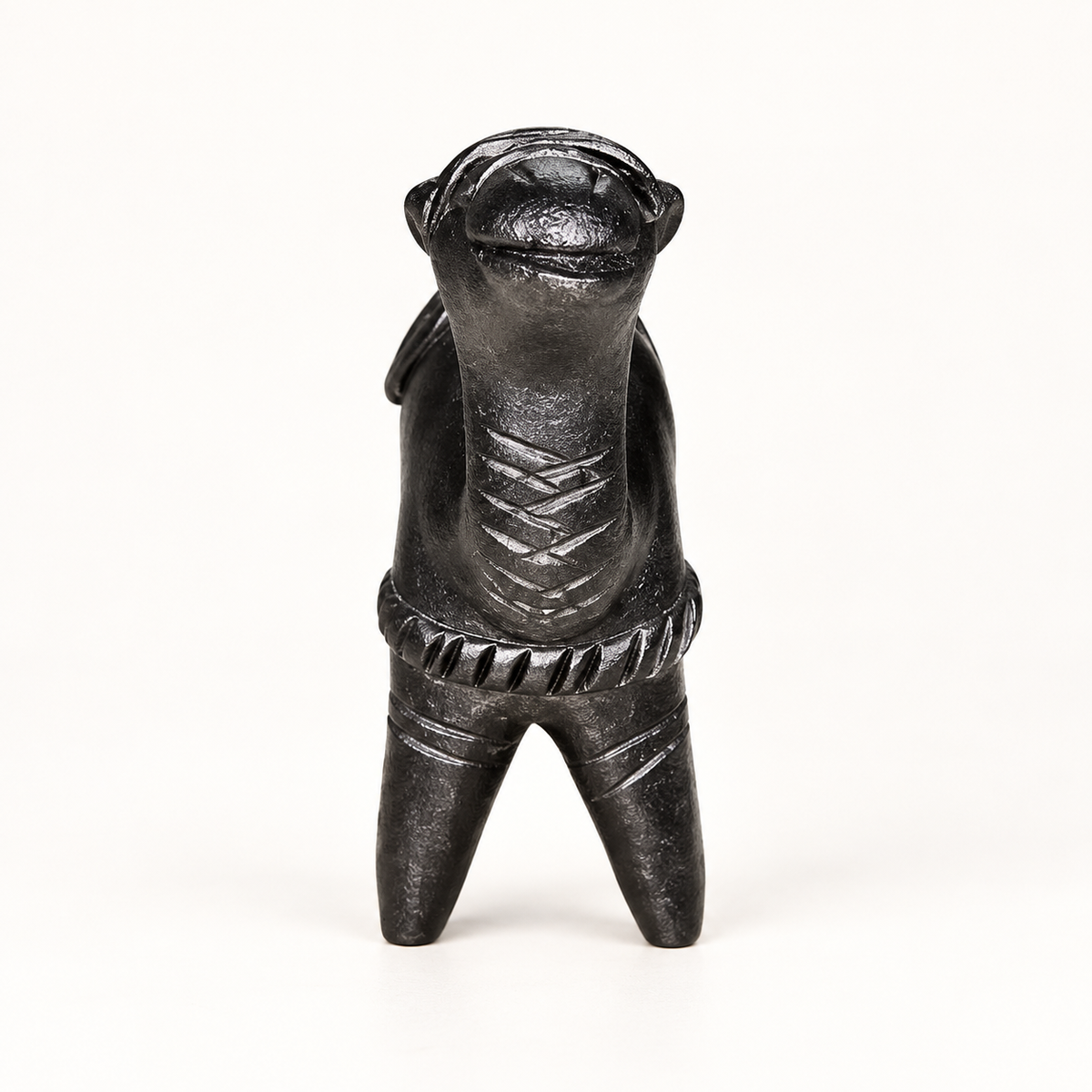 Sthula's Handmade Black Terracotta Camel Figurine