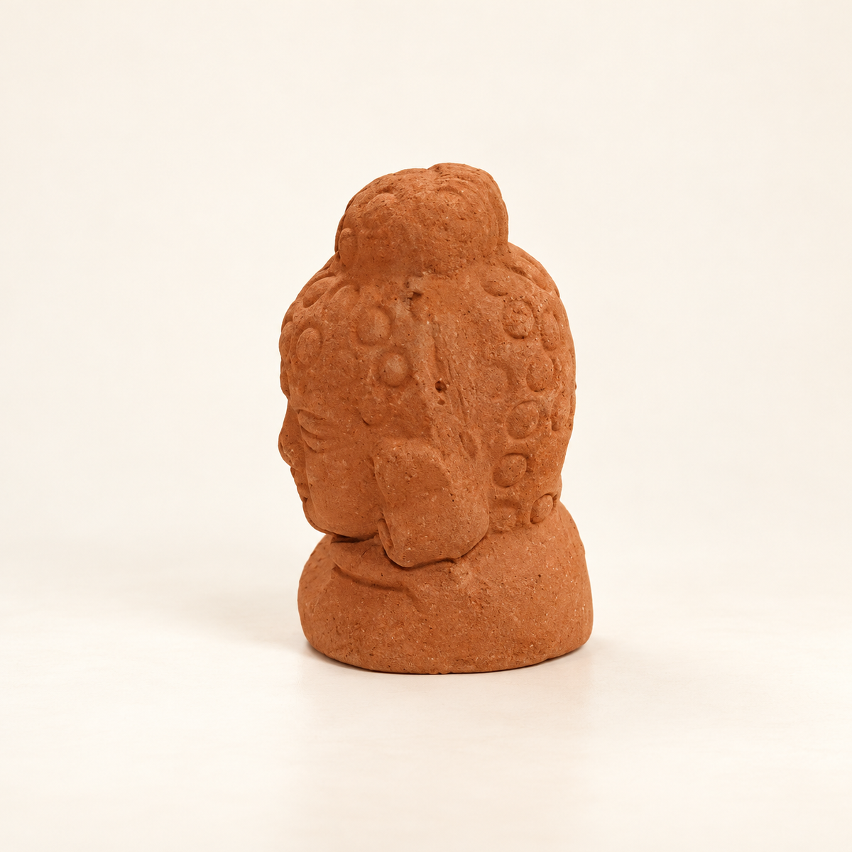 Sthula's Handmade Terracotta Brown Buddha Bust