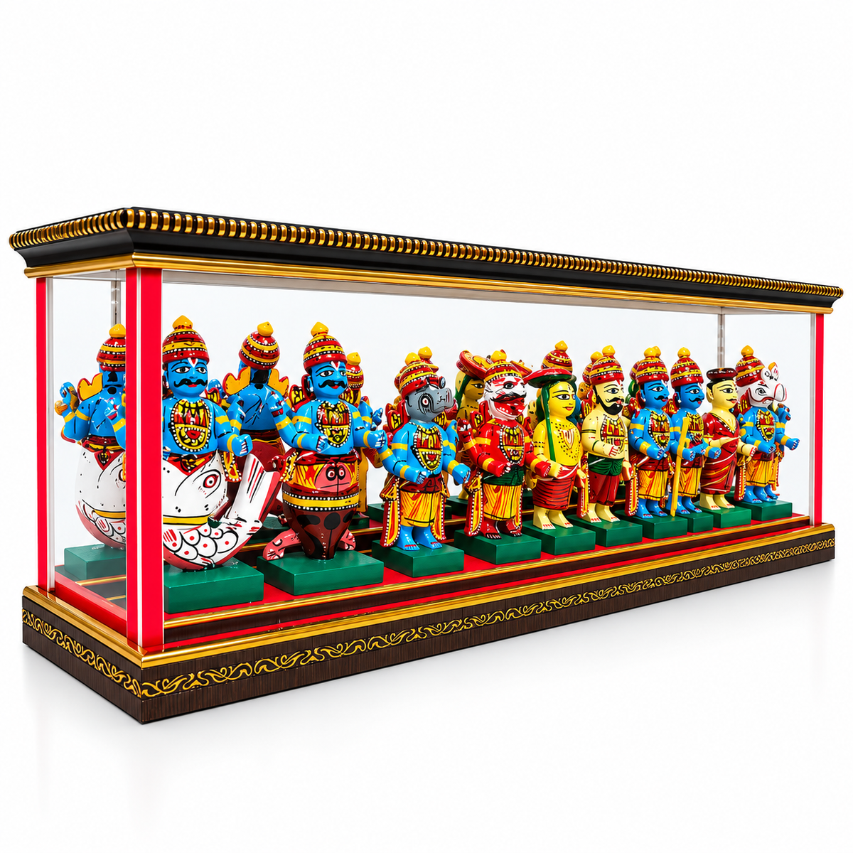 Sthula's Multicolor Traditional Indian Figurine Display Showpiece