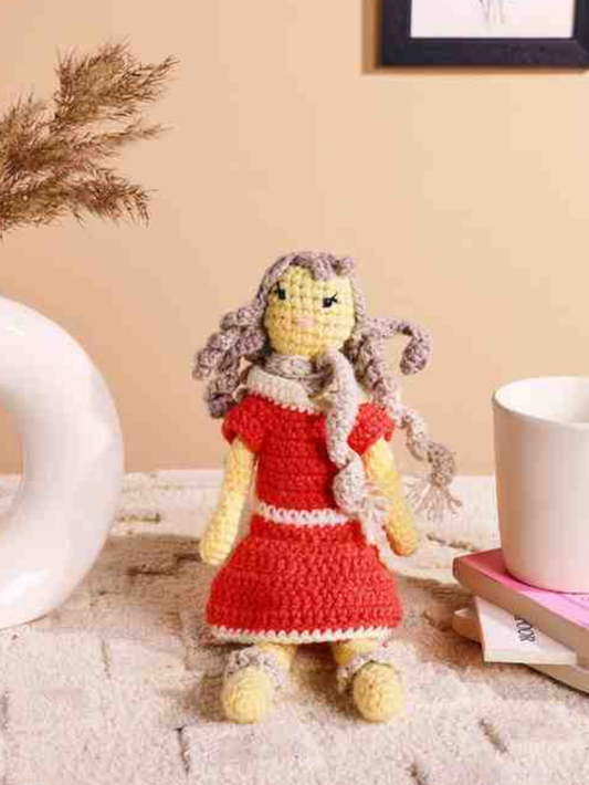 Sthula's Handmade Crochet Girl Doll Soft Toy