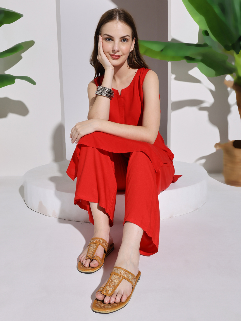 Sthula's Handcrafted Bamboo Women’s Slippers – Natural Beige