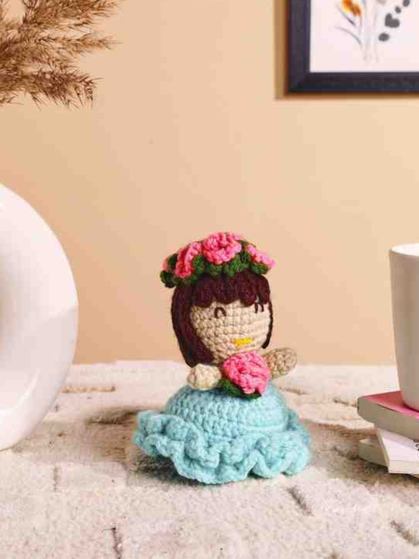 Sthula's Handmade Crochet Flower Girl Doll
