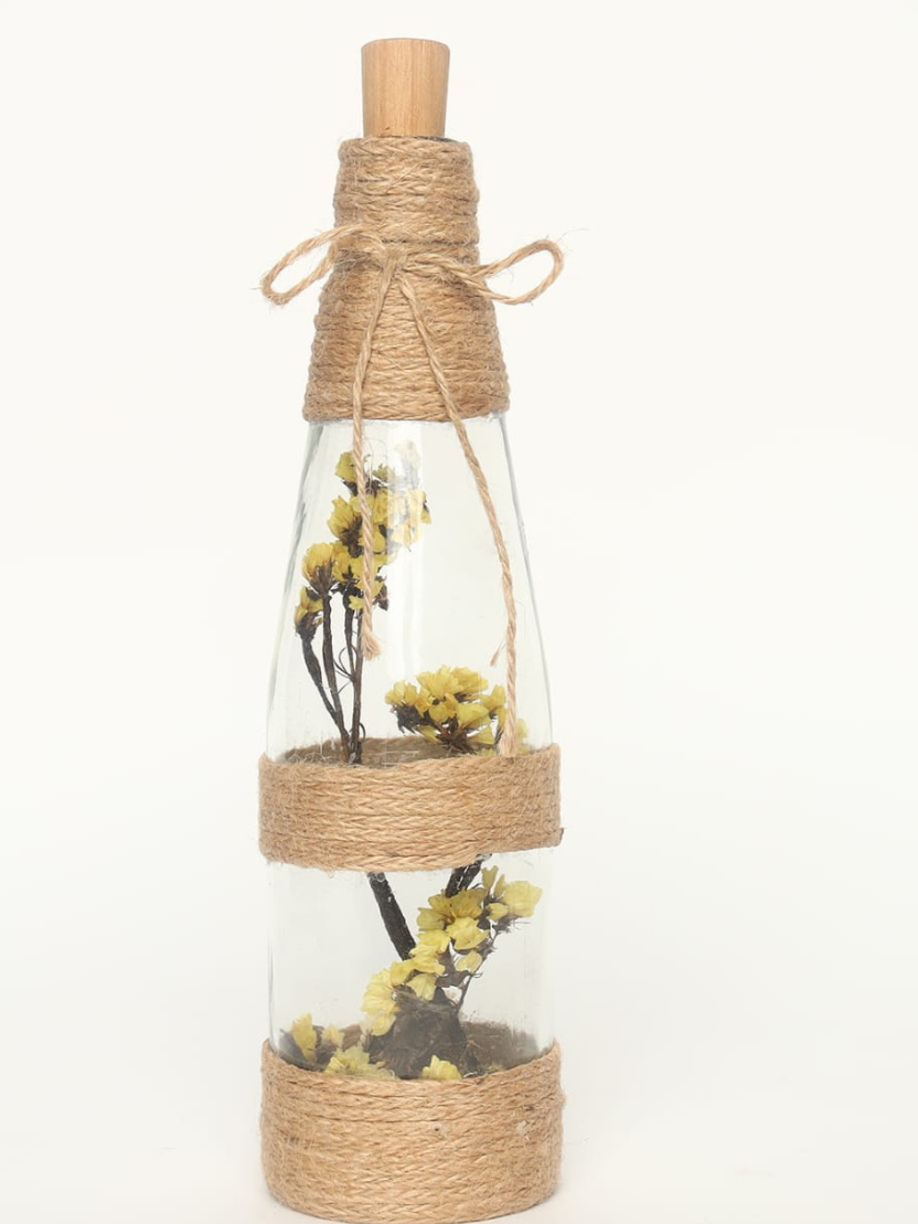 Sthula's Handcrafted Rustic Glass Bottle Decor