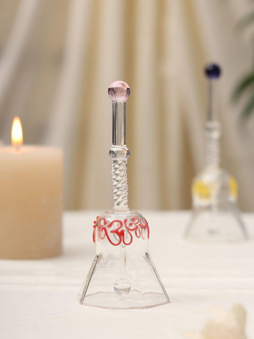 Sthula's Handcrafted Transparent Glass Decorative Wedding Bell