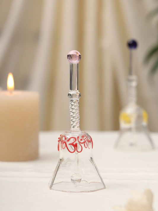 Sthula's Handcrafted Transparent Glass Decorative Wedding Bell