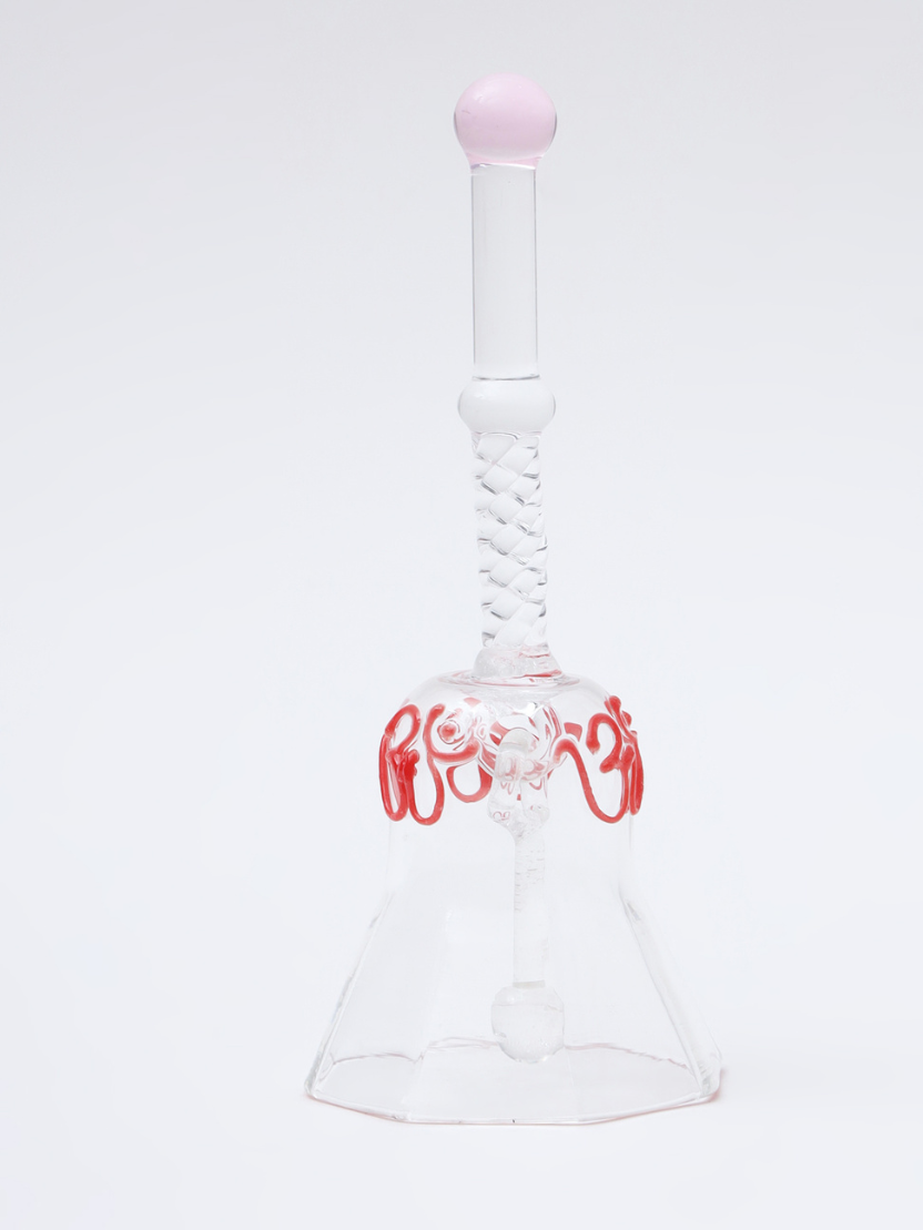 Sthula's Handcrafted Transparent Glass Decorative Wedding Bell