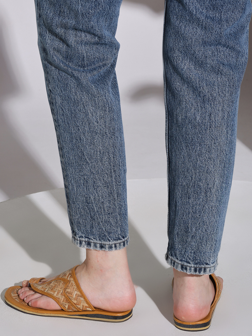 Sthula's Handcrafted Bamboo Women’s Slippers – Natural Tan