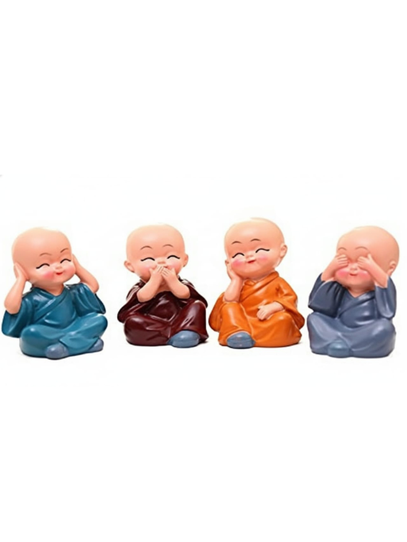 Sthula's Four Baby Monk Wisdom Showpiece Set