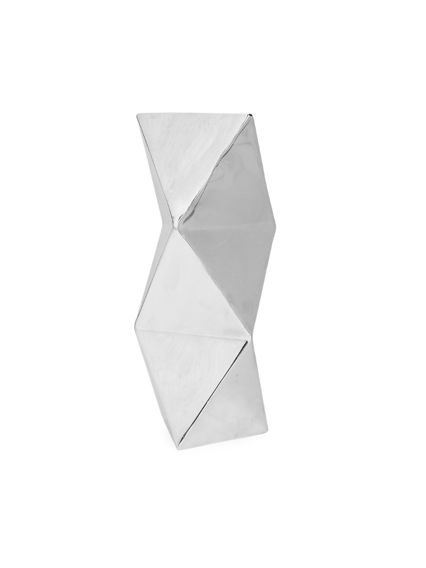 Sthula's Handcrafted Modern Geometric Metal Flower Vase | Decorative Table Vase for Home & Office