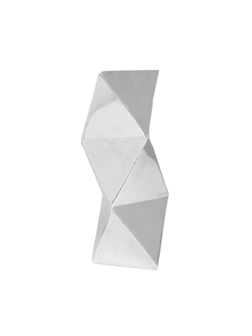 Sthula's Handcrafted Modern Geometric Metal Flower Vase | Decorative Table Vase for Home & Office