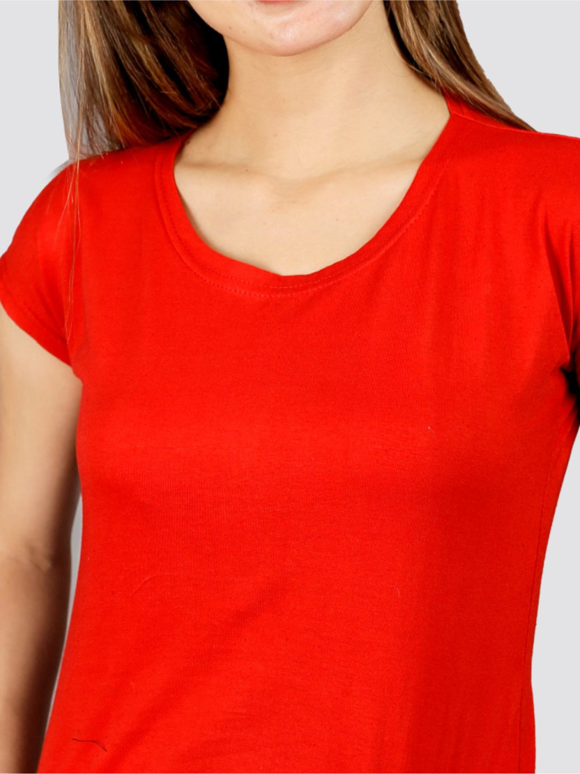 Sthula's Red Cotton Crop Top for Women