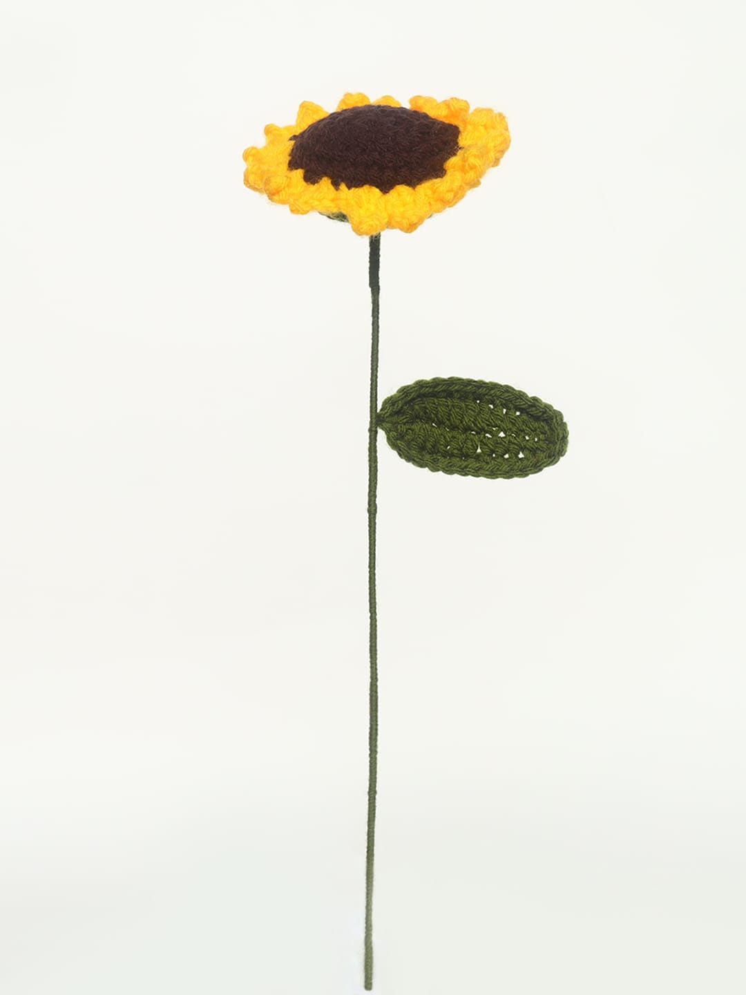Sthula's Handcrafted Yellow Handmade Wool Sunflower