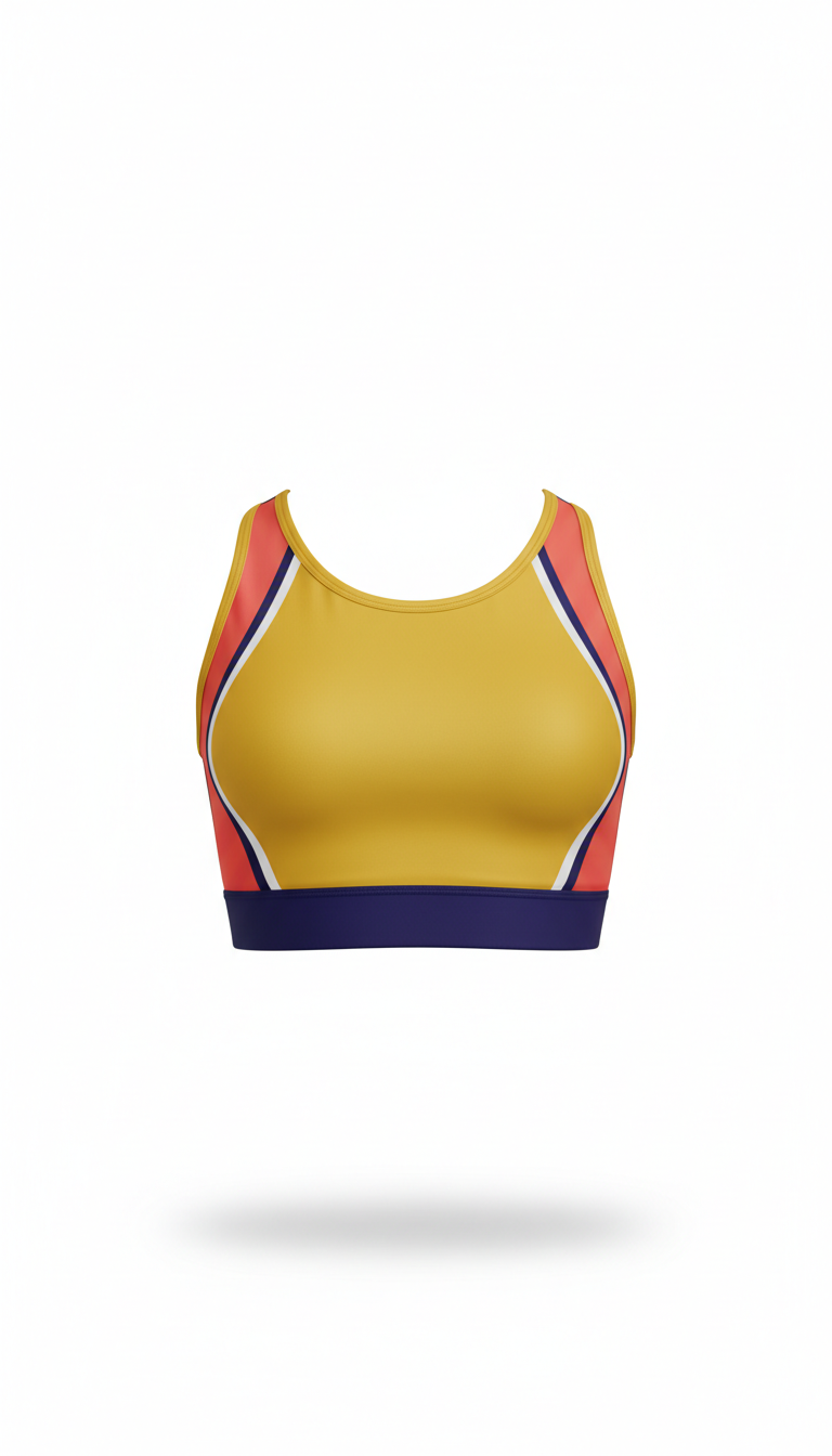 Electric Gold Performance Crop Top