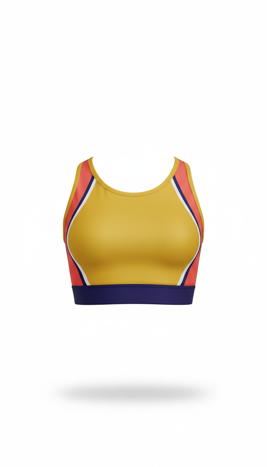 Electric Gold Performance Crop Top