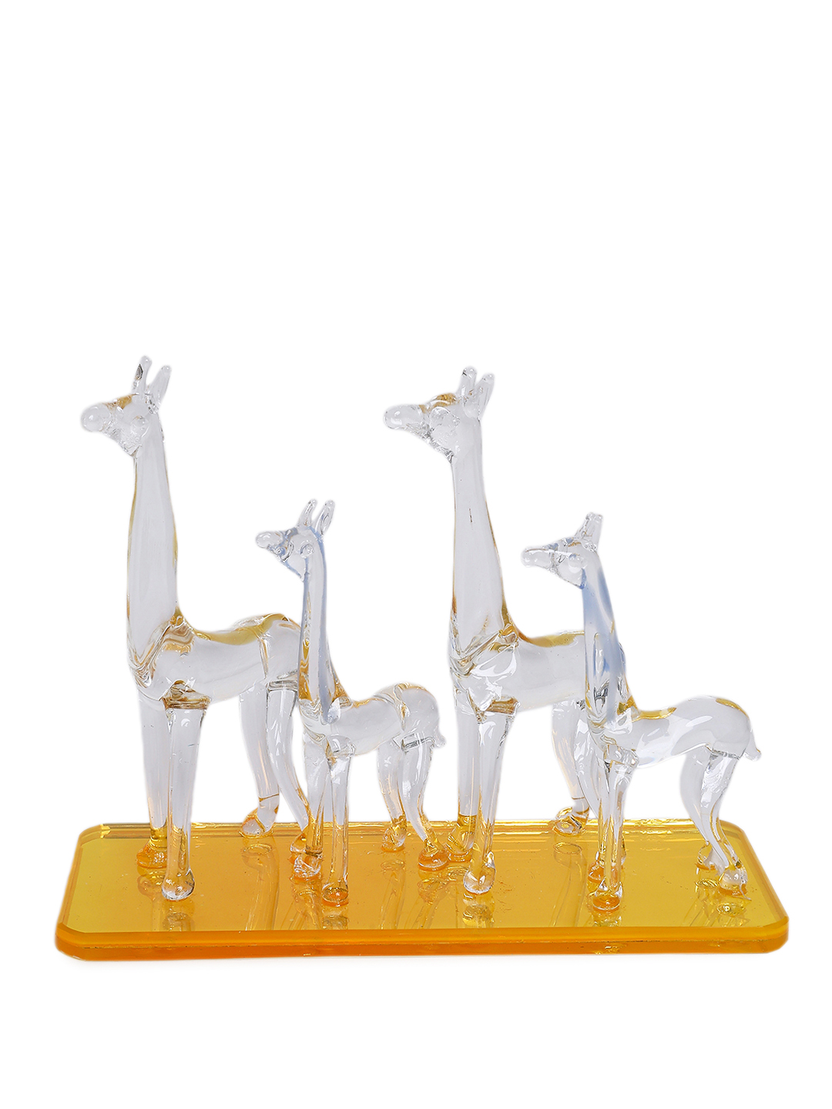 Sthula's Handcrafted Glass jeeraph Family Showpiece