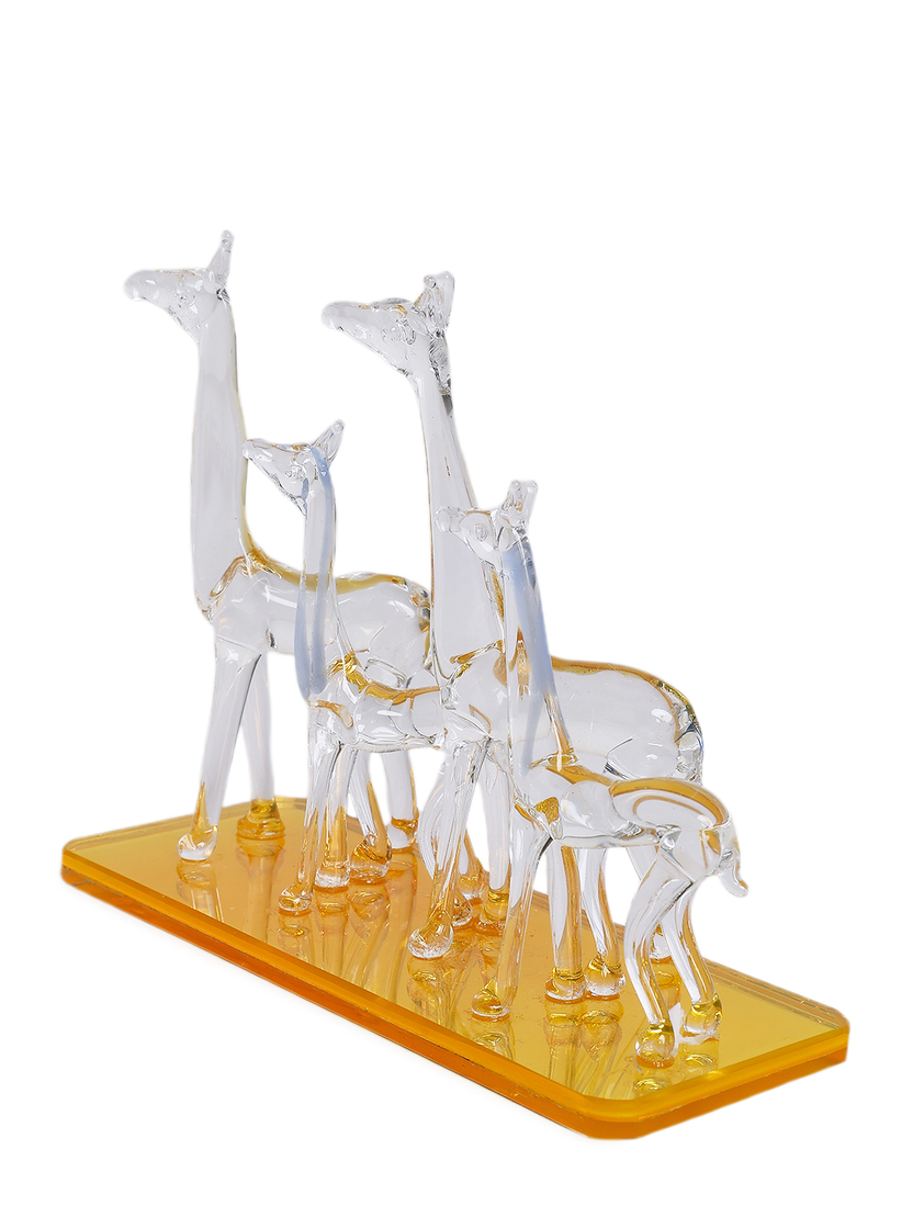 Sthula's Handcrafted Glass jeeraph Family Showpiece