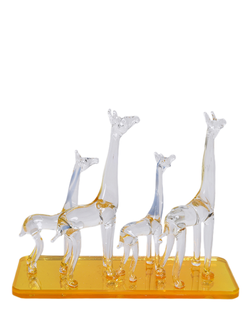 Sthula's Handcrafted Glass jeeraph Family Showpiece